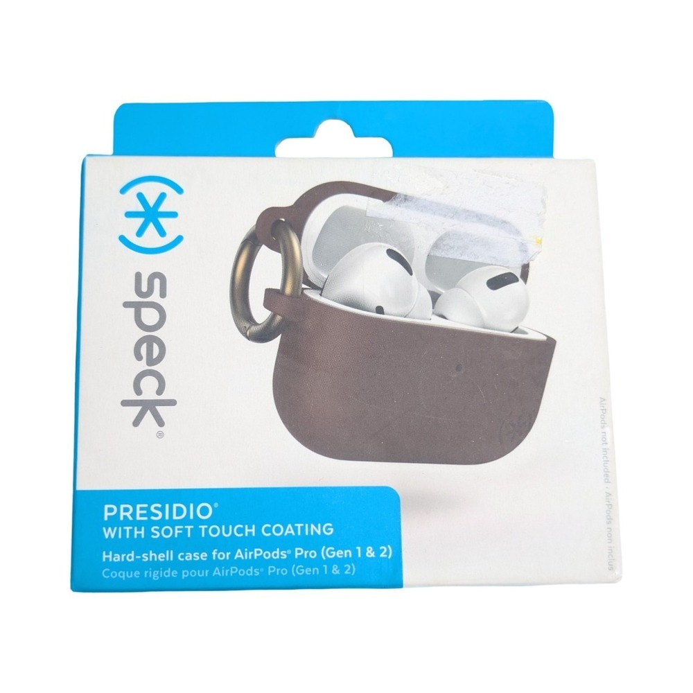 C5-O Speck Presidio Case For Airpods Pro (Gen 1 &‎ 2) Slated Caramel